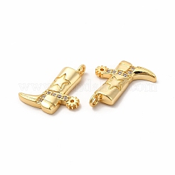 Porte micro ouvrent pendentifs zircone cubique en laiton de placage&nbsp;KK-H436-11G