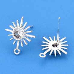 Minuteria in ottone con micro zirconi chiari&nbsp;KK-WH0065-18S