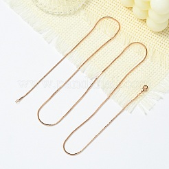 Colliers à chaîne serpent en laiton plaqué rack de 1.5 mm pour femmes et hommes&nbsp;MAK-L044-13RG