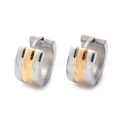 Pendientes de aro de acero inoxidable 304 con efecto pulido&nbsp;EJEW-M001-36GP-A