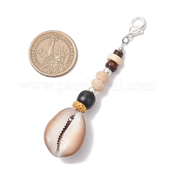 Décorations pendentifs en noix de coco naturelle&nbsp;HJEW-JM03227-01