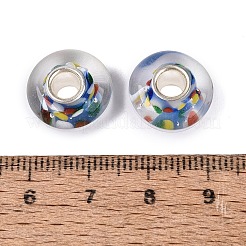 Cuentas europeas hechas a mano con vidrio soplado y núcleo de latón.&nbsp;LAMP-N044-09S-01