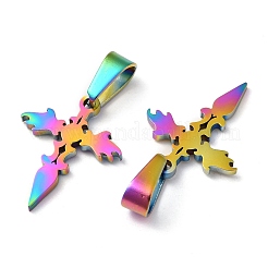 Pendentifs en acier inoxydable 304 avec placage ionique (IP)&nbsp;STAS-Z018-01MC