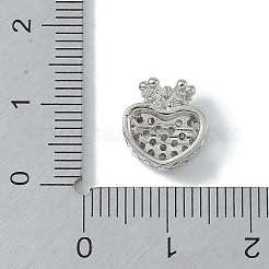 Placcatura a cremagliera in ottone micro pavé di perle di zirconi trasparenti&nbsp;KK-A220-09P