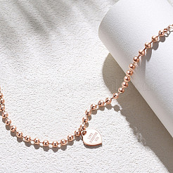 Bracelets de cheville à breloques en acier inoxydable pour la Saint-Valentin&nbsp;JA189A