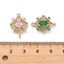 Glas Rechteck Verbindungsstück Charms&nbsp;KK-M314-18KCG