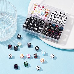 160pcs 4 Arten Handwerksstil Acrylperlen&nbsp;MACR-YW0002-73
