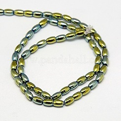 Electroplate non magnetici ematite sintetico fili di perline&nbsp;G-J168-6x4mm-03