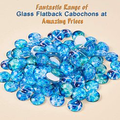 Cabochons di vetro&nbsp;PH-GGLA-WH0001-02