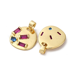 Pendentifs avec zircon cubiques à micro-pavés en laiton&nbsp;KK-P308-30G