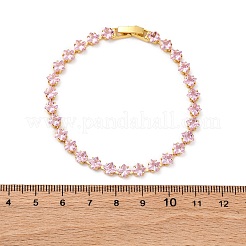 Messing-Halsketten mit Rauten und Zirkonia für Damen&nbsp;NJEW-U033-01G