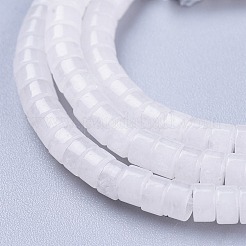 Natürliche weiße Jade perlen Stränge&nbsp;G-F631-A41