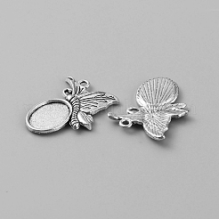 Pendente basi di cabochon in lega stile tibetano &nbsp;FIND-WH0137-50AS