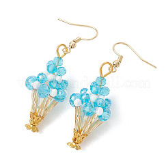 Boucles d'oreilles avec pendentif en verre&nbsp;EJEW-MZ00713-01