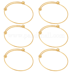 6 pieza de brazalete ajustable de alambre de acero inoxidable 304.&nbsp;MAK-BBC0001-24C-G
