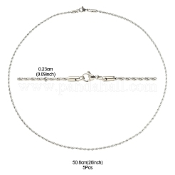 5 Stück Halsketten-Set aus runder&nbsp;NJEW-YW0001-07