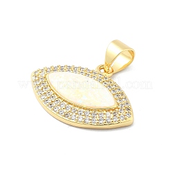 Pendenti in zirconi cubici trasparenti in micro pavè di ottone&nbsp;KK-A221-11G