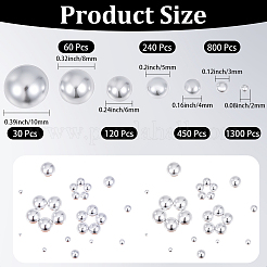 3000 Stück ABS-Imitationsperlen-Cabochons&nbsp;KY-CY0001-09