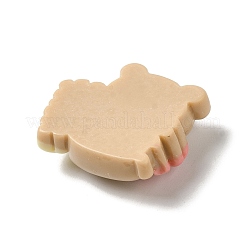 Undurchsichtige Cartoon-Bär-Decoden-Cabochons aus Kunstharz&nbsp;LS-RESI-G082-01B