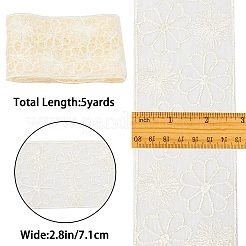 Ruban de dentelle en maille polyester à fleurs brodées de 5 mètre&nbsp;OCOR-GF0002-51