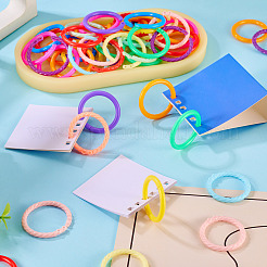 140 Stück 14 Stile Kunststoff verdrehte Loseblatt-Buchbinder-Klappringe&nbsp;FIND-TA0008-26