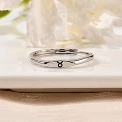 Bagues réglables en argent sterling rhodié 925&nbsp;RJEW-S397-01P-03