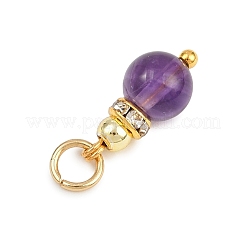 5 stücke 5 arten natürliche grüne aventurin & rose quarz & amethyst & gefärbt weiß jade & citrin runde charme&nbsp;PALLOY-JF04363
