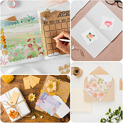 100 Stück 3 Stile Blanko-Aquarellpapier Blanko-Stempel&nbsp;DIY-GL0006-35