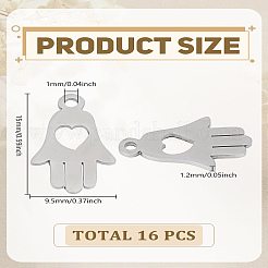 16 pz ciondoli in acciaio inossidabile 304&nbsp;STAS-LP0003-16