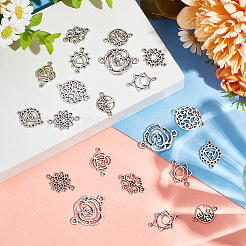96 stücke 12 arten tibetischen stil legierung hohl stecker charms sets&nbsp;TIBE-GO0001-06