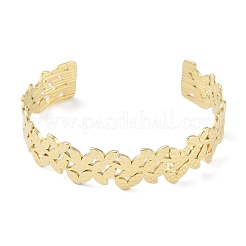 Bracelets manchette ouverts en acier inoxydable 304 pour femmes&nbsp;BJEW-C071-14G
