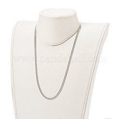 Anlaufgeschützte kubanische Gliederketten aus Edelstahl 304 mit Diamantschliff&nbsp;NJEW-JN03368-01