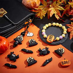 16 Stück 4 Stile Halloween Silikonperlen&nbsp;SIL-SC0002-09