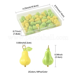 36 Stück 2 Farben Acryl-Kürbisanhänger&nbsp;PALLOY-FS00068