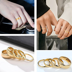 18 stücke 18 arten 201 edelstahl finger ringe&nbsp;RJEW-SC0001-37G