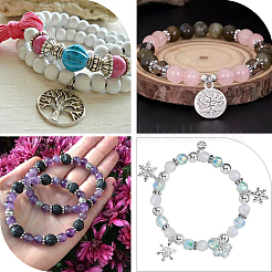 500 Stück 5 Stile tibetischen Stil Legierung Daisy Abstandsperlen&nbsp;FIND-SP0002-22A
