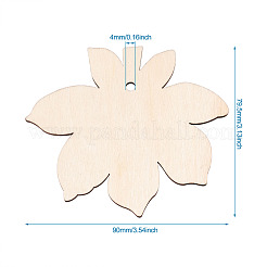 Ungefärbter großer Holzanhänger&nbsp;X-WOOD-TA0002-19