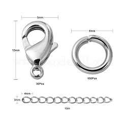 Kit per la creazione di collane con catene intrecciate in ottone fai da te&nbsp;DIY-LS0002-88P