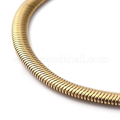 Ionenplattierung (IP) 304 Edelstahl flache Schlangenkettenarmbänder&nbsp;BJEW-O186-06C-G