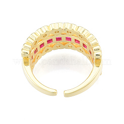 Offener Manschettenring mit Zirkonia-Herz&nbsp;RJEW-N035-137B