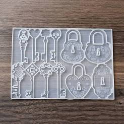 Formen für Anhänger mit Schlüssel und Schloss zum Selbermachen aus Silikon&nbsp;LS-DIY-F139-05