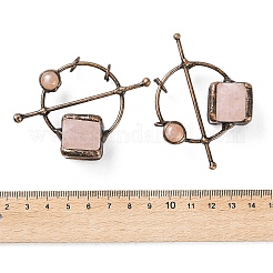 Natürlichen Rosenquarz große Anhänger&nbsp;G-A227-08B-R