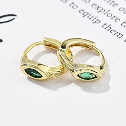 Micro ottone spianare zirconi Orecchini a cerchio&nbsp;EJEW-C136-02G