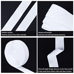 5 Yard rutschfestes elastisches Silikon-Greifband aus Polyester für Kleidungsstück-Nähprojekte&nbsp;FIND-WH0152-138A-01