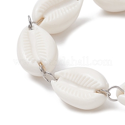 Acryl-Muschelperlen-Glieder-Fußkettchen für Damen&nbsp;BJEW-JB09370