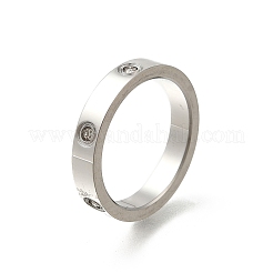 304 Edelstahl Kristall Strass Fingerringe für Damen&nbsp;LS-RJEW-B120-02P