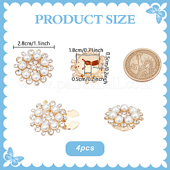 4 pz gemelli in lega con strass&nbsp;HJEW-NB00217