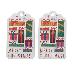 Cartes d'affichage de cordon de papier kraft de thème de noël rectangle&nbsp;CDIS-K003-02E