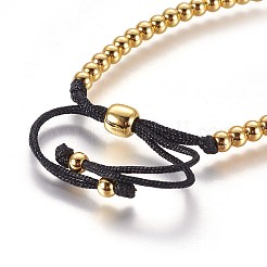 Verstellbare Messing Micro Pave Zirkonia Perlen Armbänder&nbsp;BJEW-L652-13G