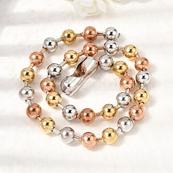 Collane con catene a sfere in acciaio inossidabile 304 per unisex&nbsp;NJEW-K305-01A